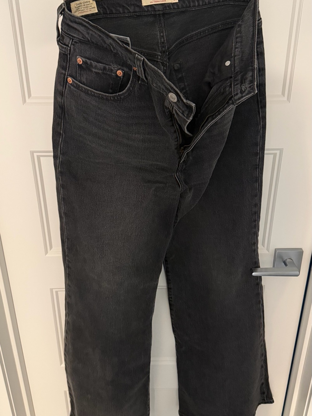 Levi's Women's Black Wide-Leg Jeans